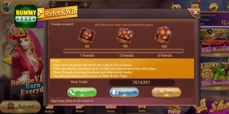 Download the Rummy888 app in seconds and register with your mobile number to unlock exclusive welcome rewards